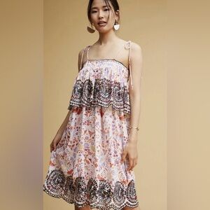 Antik Batik Samsa Embroidered Sundress Women’s XS/36 Y2K Colors Flowy